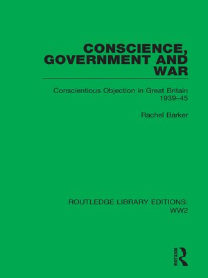 cover image of Conscience, Government and War